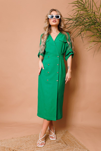 Платье NikVa 362-6 зелень - фото 1