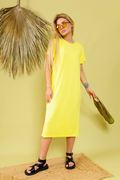 Платье NikVa 364-3 лимон - фото 1