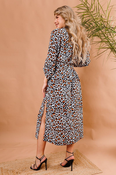 Платье NikVa 368-1 леопард_рыжий - фото 7