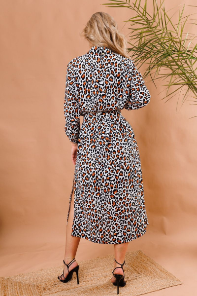 Платье NikVa 368-1 леопард_рыжий - фото 2