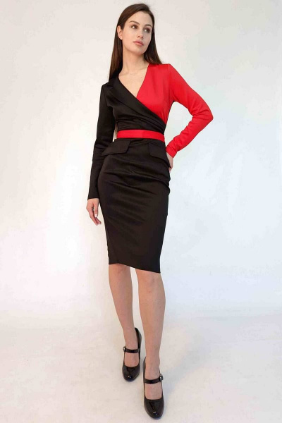 Платье Patriciа 01-5381 черный,красный - фото 1