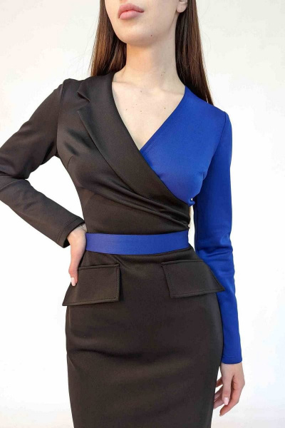 Платье Patriciа 01-5381 черный,синий - фото 4