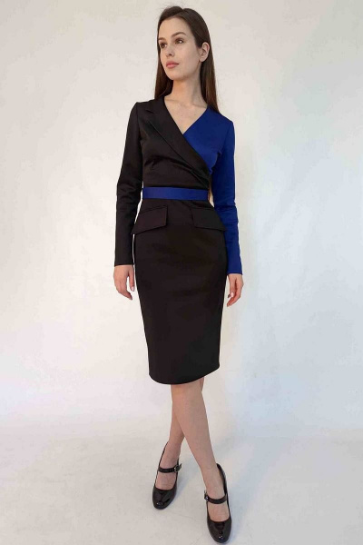 Платье Patriciа 01-5381 черный,синий - фото 1