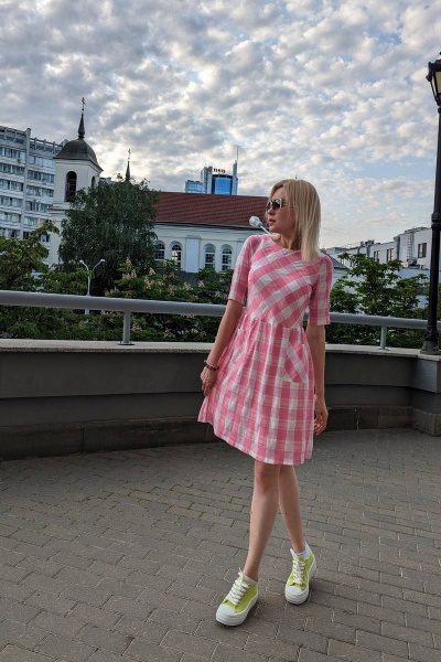 Платье Patriciа 03-5365 розовый,белый - фото 4