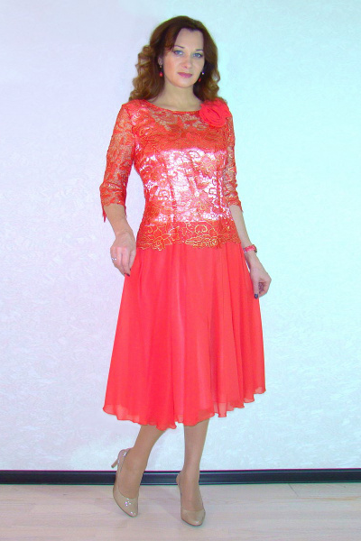 Платье Art Oliya 22 красный - фото 1