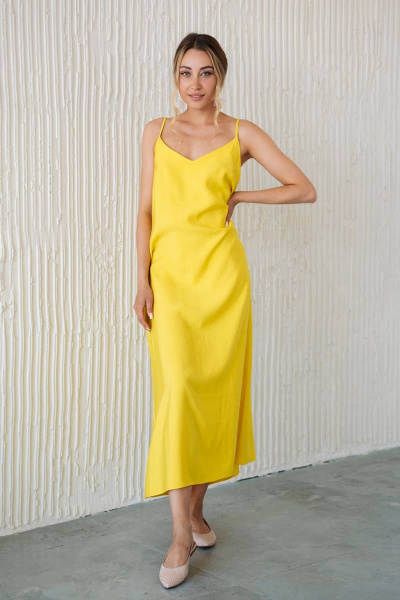 Платье Ivera 1122 желтый - фото 5