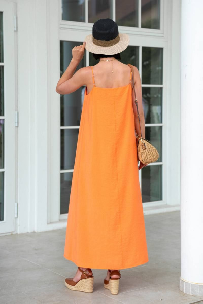 Платье Ivera 1122 оранжевый - фото 4