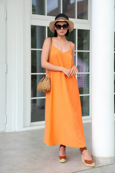 Платье Ivera 1122 оранжевый - фото 3