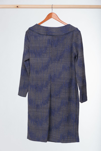 Платье Anelli 729 серый-синий - фото 4