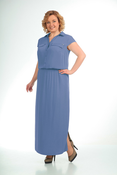 Платье ELGA 01-489 голубой - фото 1