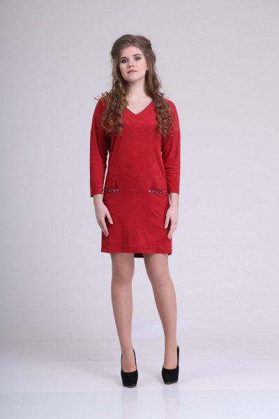 Платье AMORI 9206 красный - фото 1