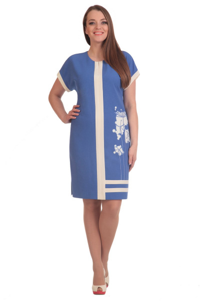 Платье Линия Л Б-1517 синий - фото 1