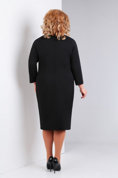 Платье Милора-стиль 683 серая клетка+чёрный - фото 2