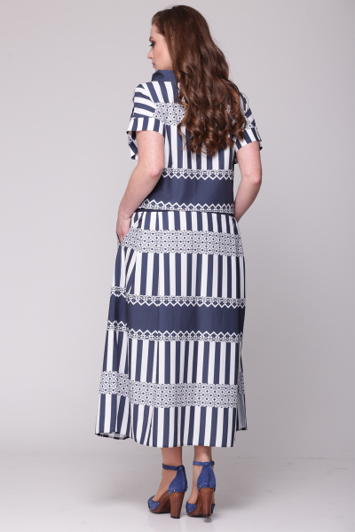 Платье LadisLine 563 сине-бел.полоска - фото 3