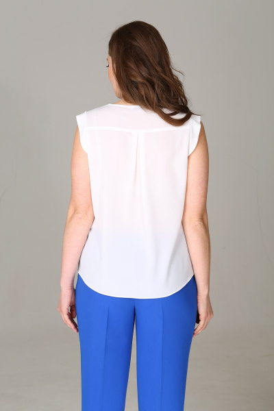 Блуза, брюки Bonna Image 245 белый+синий - фото 3