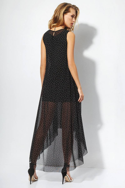 Платье LaVeLa L1617 черный/крупный_горох - фото 2