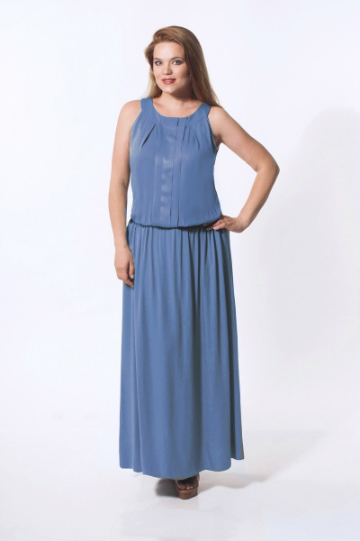 Платье ELGA 01-356 голубой - фото 1
