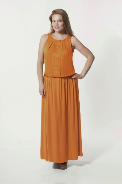 Платье ELGA 01-356 оранжевый - фото 1
