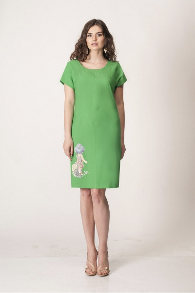 Платье ELGA 01-497 зеленый - фото 1