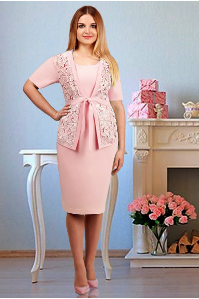 Жилет, платье Tensi 220  розовый - фото 1