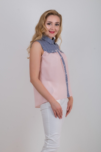 Блуза Mita ЖМ884 розовый - фото 3
