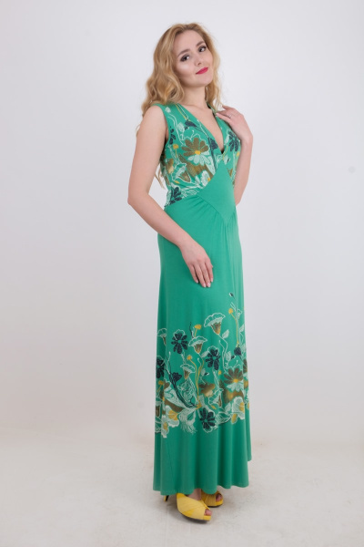 Платье Mita КМ362 зеленый - фото 1