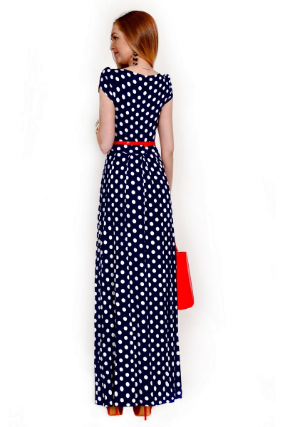 Платье Monica 55151 9-т.синий+белый-средний-горох - фото 2