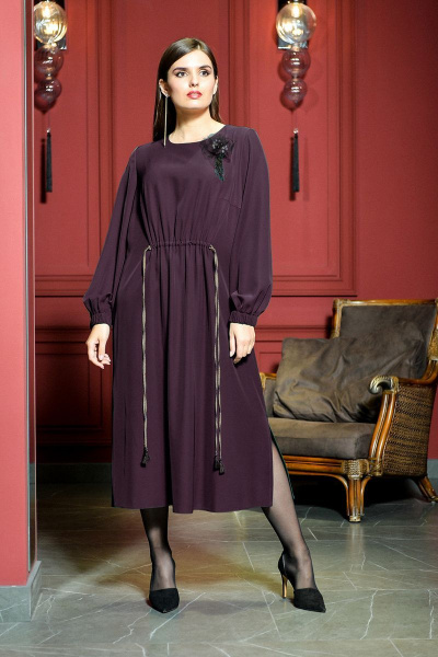 Платье Faufilure С1010 фиолетовый - фото 1