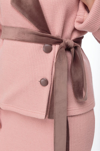 Жакет, юбка Anelli 774 розовый+коричневый - фото 4