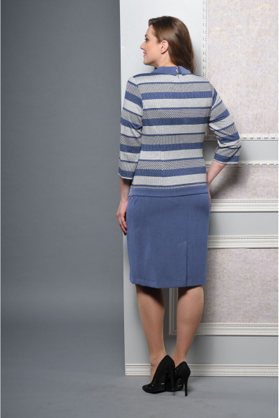 Жакет, юбка Lady Style Classic 1292 синий - фото 2