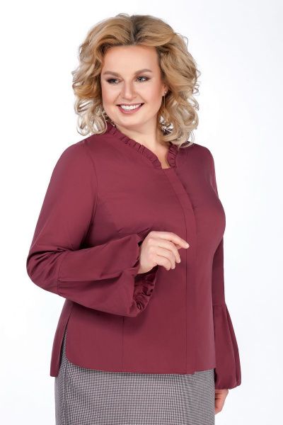 Блуза, жакет, юбка LaKona 1141-2 бордовый - фото 2