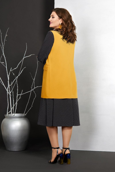 Жилет, платье Mubliz 405 желтый-черный - фото 2