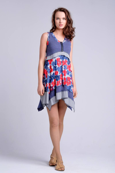 Платье Yuvita 6586 синий - фото 1