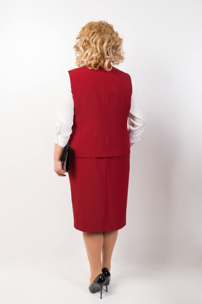 Блуза, жилет, юбка TrikoTex Stil Л1736/1 красный - фото 3