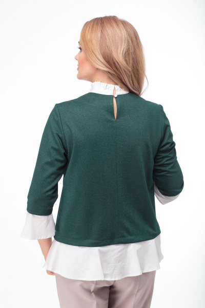 Блуза Anelli 604 зеленый - фото 5