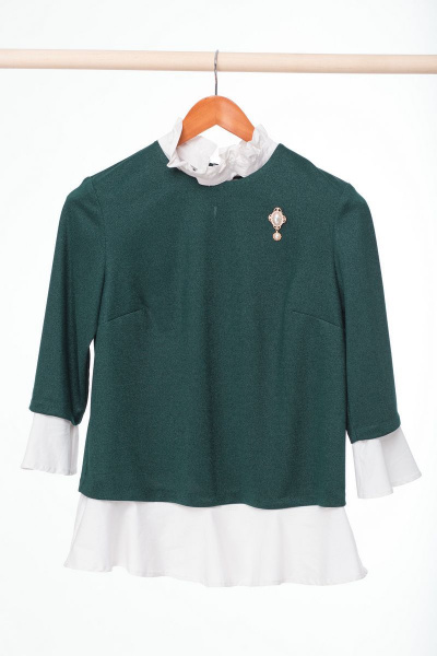 Блуза Anelli 604 зеленый - фото 6