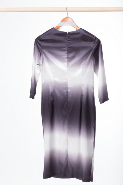 Платье Anelli 785 серо-белый - фото 7