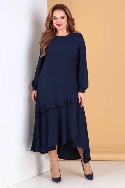 Платье Liona Style 722 темно-синий - фото 3