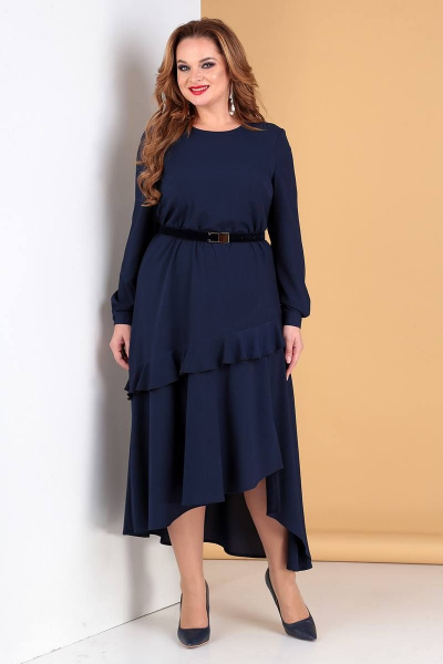 Платье Liona Style 722 темно-синий - фото 1