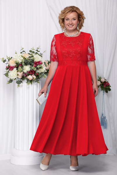 Болеро, платье Ninele 259 красный - фото 3