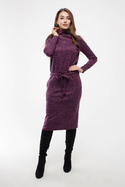 Платье Madech 185309 фиолетово-баклажанный - фото 3
