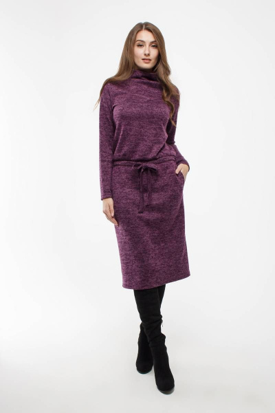 Платье Madech 185309 фиолетово-баклажанный - фото 4