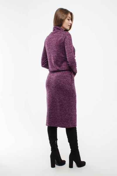 Платье Madech 185309 фиолетово-баклажанный - фото 5