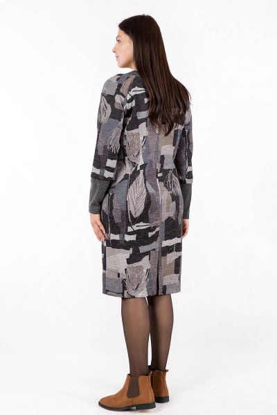Платье Daloria 1583 серый-бежевый - фото 2