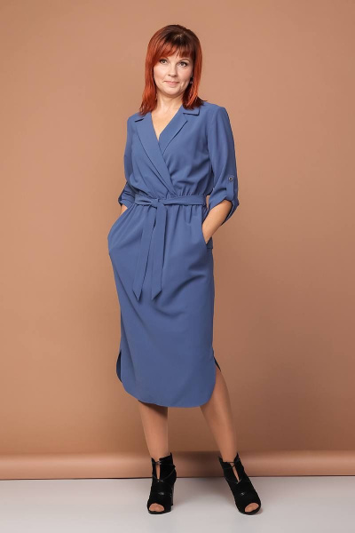 Платье Соджи 405/1 светло-синий - фото 1