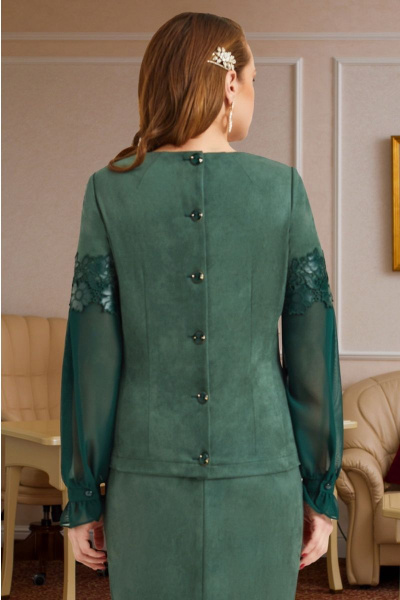 Блуза, юбка Lissana 3849 зеленый - фото 8