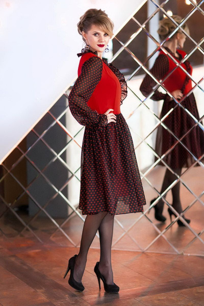 Платье, юбка Euromoda 246 красный - фото 2