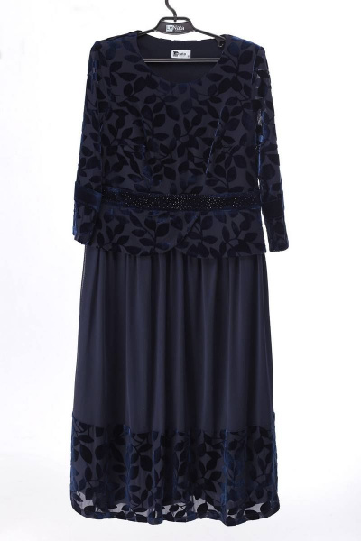 Платье LeNata 11054 темно-синий - фото 5