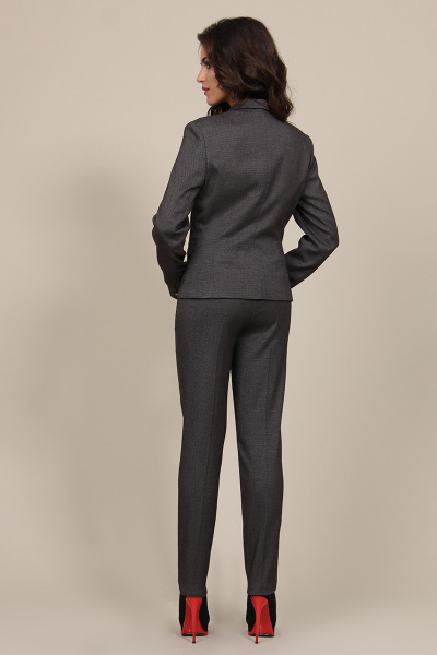 Блуза, брюки, жакет Alani Collection 577 темно-серый+красный - фото 4