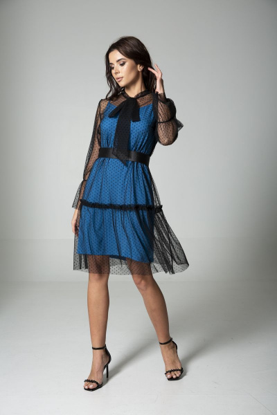 Платье MAX 766 голубой - фото 1